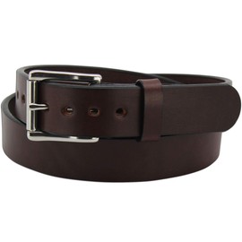 Bullhide Belts Max Thickness Work or Gun Belt - Thick, Rigid CCW Belts for Men - Gun Belts for Concealed Carry Duty Leather – 1.50” Wide - Made in USA, Brown - 36"