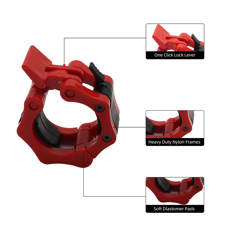 ValueHall 2" Barbell Collars- Quick Release Set of 2 Weight