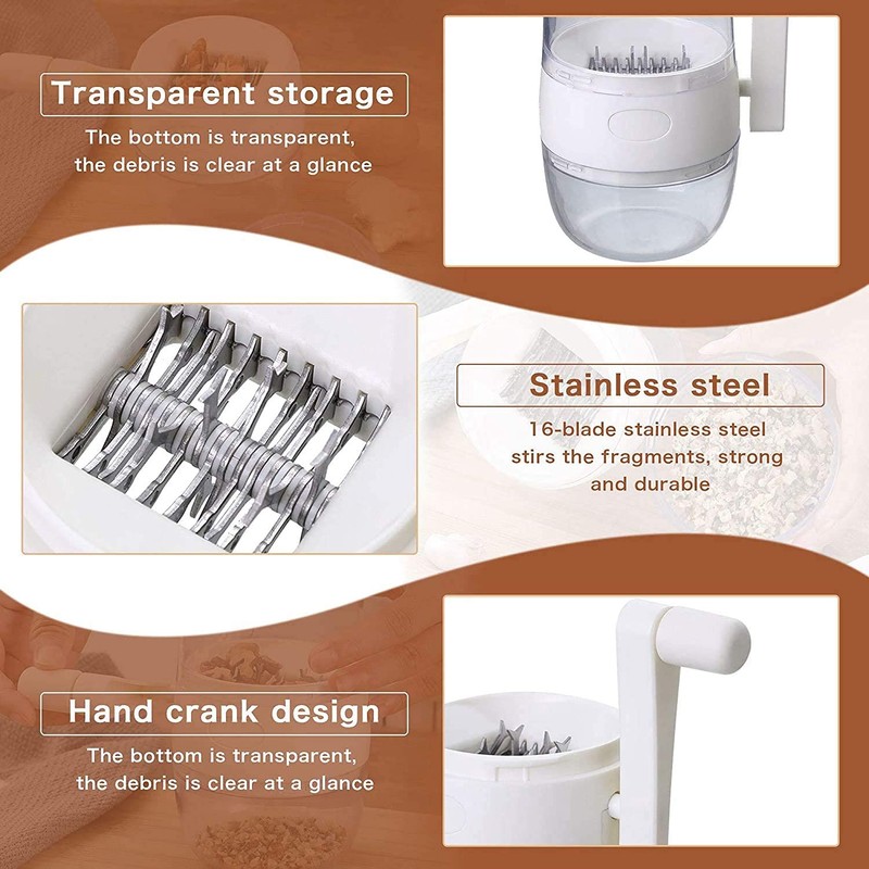 Jaugufiy Manual Nut Grinder with Hand Crank Nut Chopper Peanut