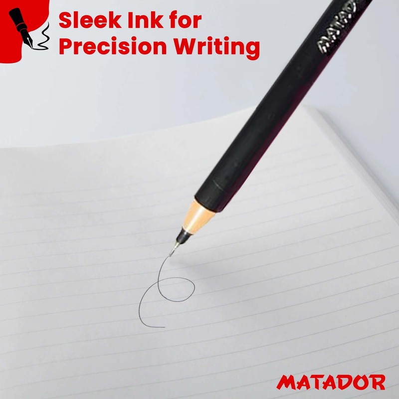 Matador Pencilic Premium Oil Gel Pen 0.4 mm Fine Black