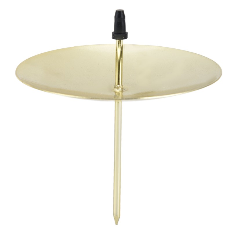 12pcs Candle Plate Iron Material 7x6.5cm/2.8x2.6in Gold Stable Reliable Decorative
