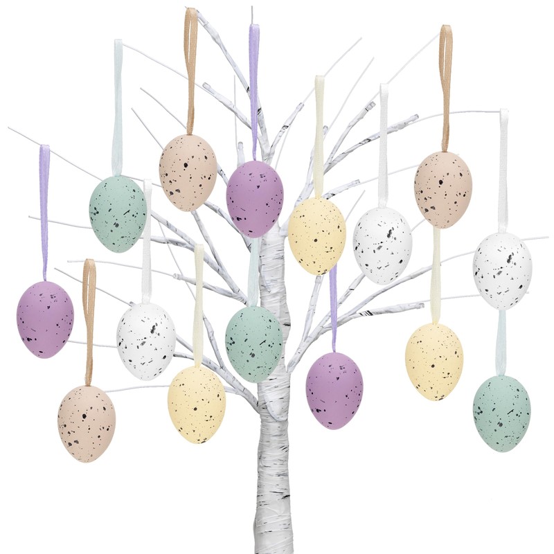 Valery Madelyn 18pcs Easter Egg Decoration Tree Ornaments Set, 4CM
