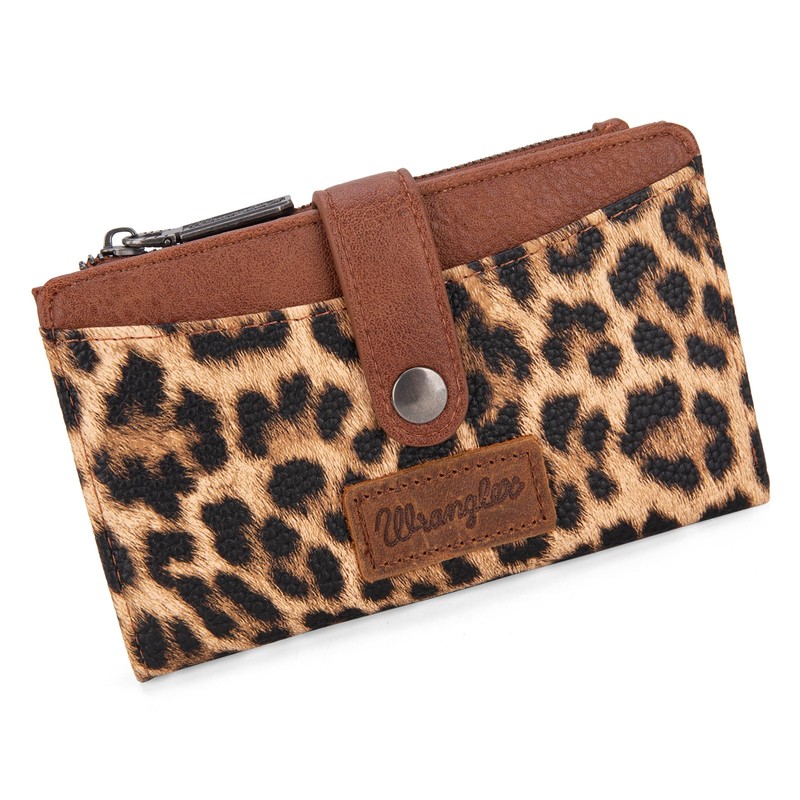Wrangler Wallet for Women Leopard Print Women's Wallets Bifold Wallets,
