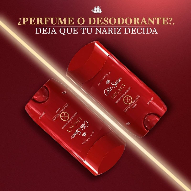 OLD SPICE Desodorante Premium Legacy, Desodorante en Barra, 85 g