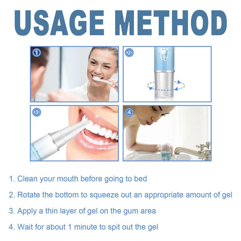 5Pcs Mullein Gum Repair Gel, Teeth Whitening Essence Pen, Fresh