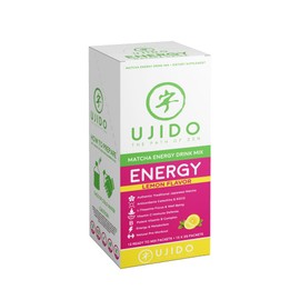 Ujido Matcha Energy Packets, Lemon Flavor, Sugar-Free, Monkfruit, Non-GMO, Antioxidant, Keto & Vegan, 2g x 15 Count