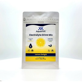 Sugar Free Electrolytes Powder - Lemon Delight, Stevia Sweetened, Powered by Sea Minerals, Real Lemon Juice - Low Sodium Electrolyte Powder Packets (6)