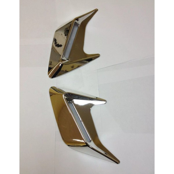 Unbranded CHROME UNIVERSAL PORTHOLE VENT CAR INTAKE SCOOP AIR FLOW