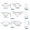 UNICRAFTALE 30 Sets Oval/Flat Round/Heart Bezel Blanks Stainless Steel Blanks