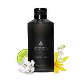 Aromaplan Hotel,Home Luxury Scents,Fresh Linen 5.07 Fl Oz (150ml) | Fragrance for Cold Air & Waterless Diffuser Oil | Home Luxury & Hotel Scent for Aromatherapy-USA Made,Bigger Bottle & Longer Lasting
