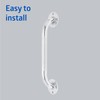 Medline Knurled Chrome 12” Grab Bar for Shower & Bathtub,