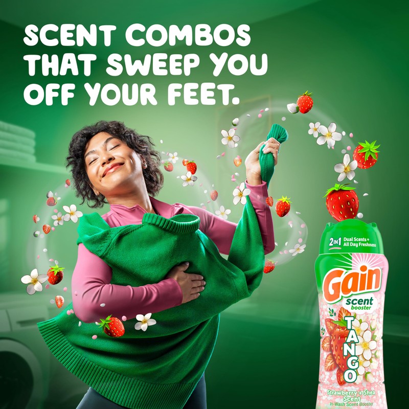 Gain Tango 2-in-1 Laundry Scent Booster Beads, Strawberry and Shea