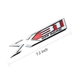 2Pack X31 Off Road Emblem 84682662 Rear Bodyside Badge Nameplate Letter Replacement for 2019 2020 2021 2022 GMC Sierra 1500 (Chrome Red)