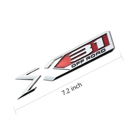 2Pack X31 Off Road Emblem 84682662 Rear Bodyside Badge Nameplate Letter Replacement for 2019 2020 2021 2022 GMC Sierra 1500 (Chrome Red)