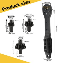 3-in-1 Ratchet Drill Chuck Key Wrench,Universal Chucks Key Replacement Tool,Ratcheting Chuck-Key Replacement for Power Drills, Compatible with Most Drill Chucks