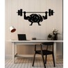 WallStickers4ever Vinyl Wall Decal Brain Training Mind Barbell Workplace Stickers