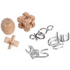 6pcs DIY Wooden Metal Jigsaw Intelligent Educational Puzzle Lock Toys