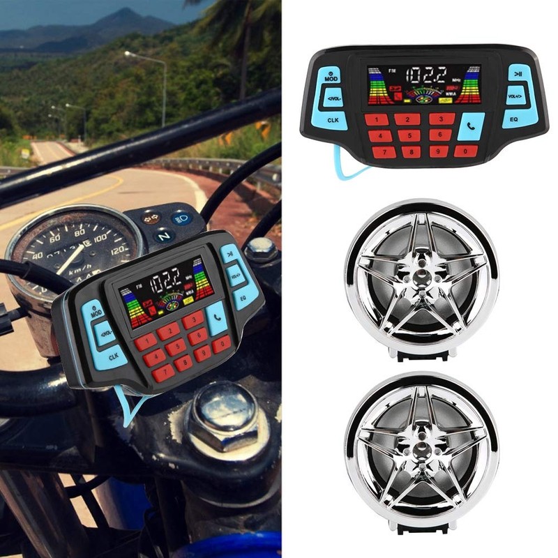 Aramox MP3 Player, Motorcycle BT MP3 Player Audio Stereo Speaker