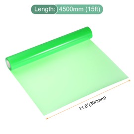 HARFINGTON HTV Heat Transfer Vinyl 11.8" x 15ft Roll PU Fluorescent Green Iron on Vinyl for All Cutter Machine, Easy to Cut & Weed