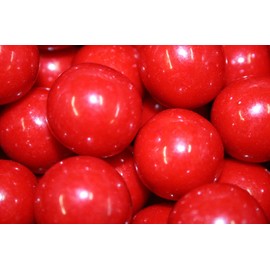 Bayside Candy 1" Large Gumballs - Colored Gumball Collection - Gumball Machine - Shimmer and Solid Colors (Red Gumballs 1" Large, 2LB)