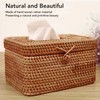 Rectangular Rattan Tissue Box Cover Rattan Woven Tissue Box Holder