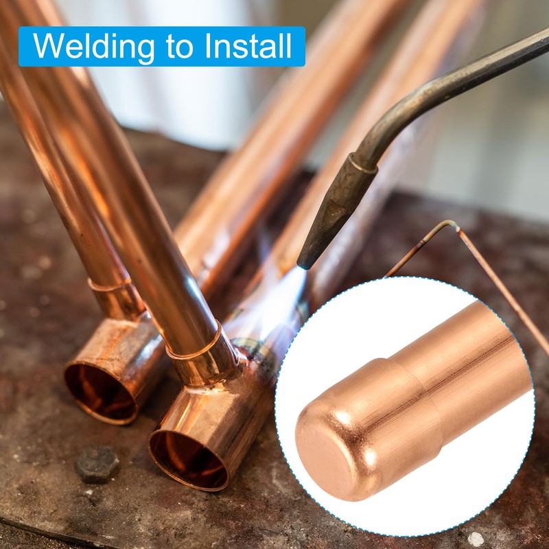 PATIKIL 1 Inch ID Copper Pipe End Cap, 4 Pack