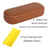 KUHEITAER Hard Shell Glasses Case, Portable Wood Grain Sunglasses Case,