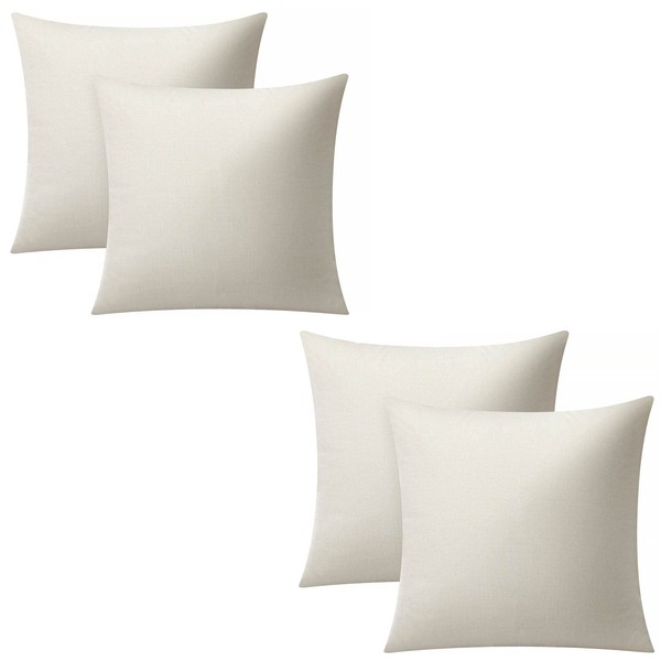 WANZELONYO Sublimation Pillow Covers Blank 16x16 Inch Linen Throw Pillow