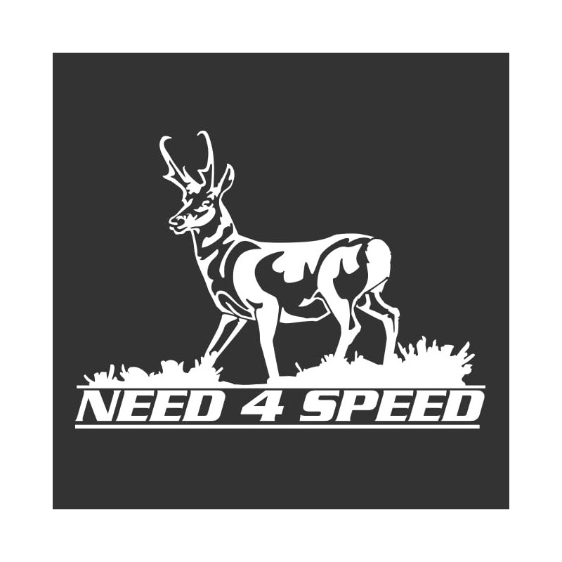 Need 4 Speed Decal (White)
