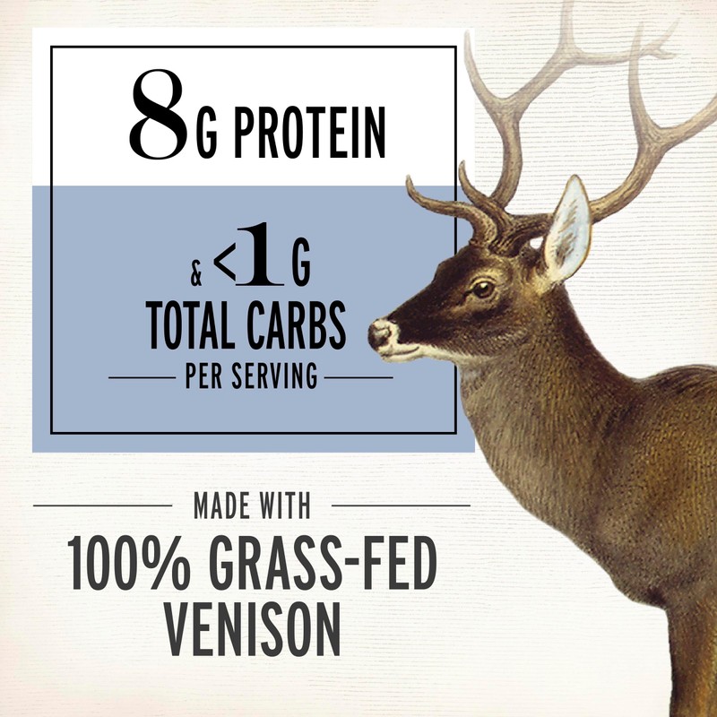 EPIC Venison Strips with Beef, Sea Salt and Pepper, Keto
