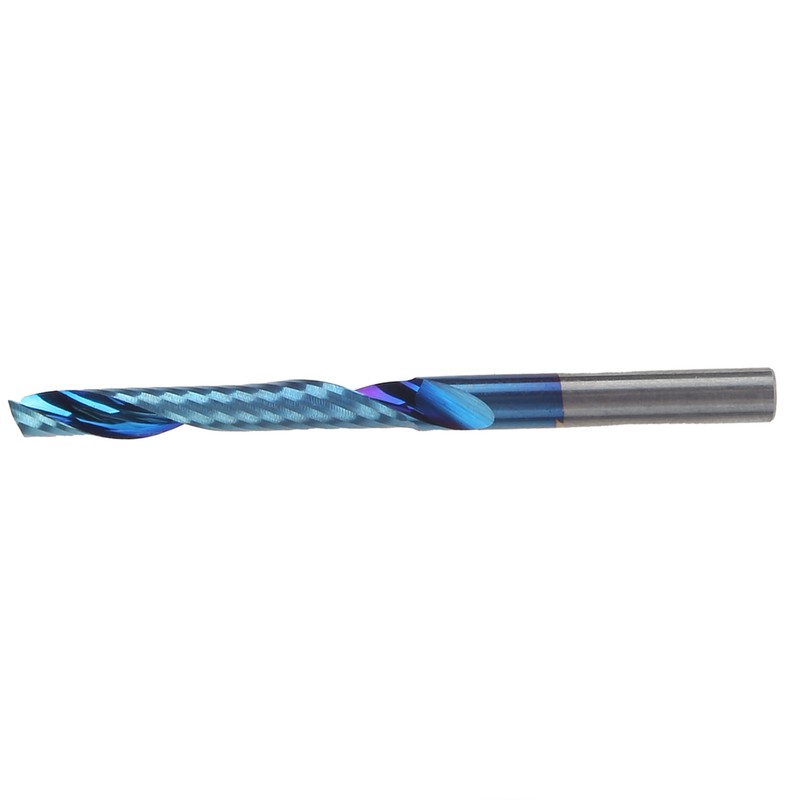 Single Flute Cutter Tungsten Steel Spiral End Mill Straight Shank