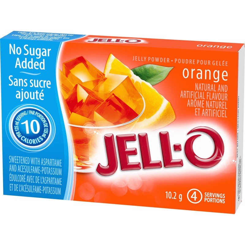 Jell-O Orange Light Jelly Powder, 10.2g (Pack of 18)