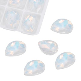 MECCANIXITY Tear Drop Rhinestones for Jewelry Making DIY for Nails Pointed Back Rhinestones Setting Crystals Stone for Crafts, Jewelry Making, Nail Arts, Shoes White 112 Pcs