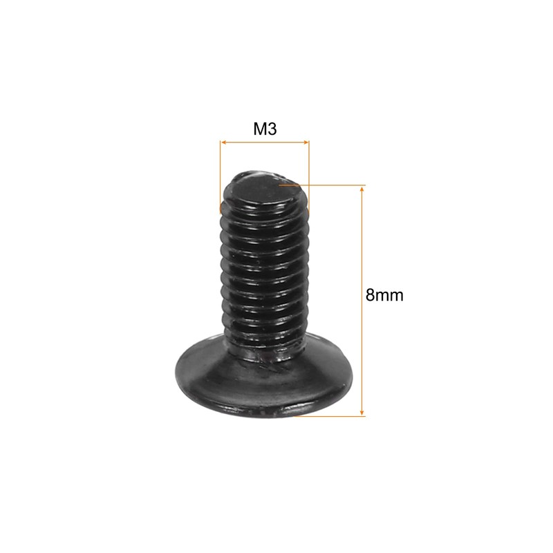 MECCANIXITY 50pcs M3 Electric Guitar Screws Bass Pickguard Screw Scratch