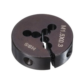 HARFINGTON Round Threading Die M1.5 x 0.3 Metric Thread 20mm OD Adjustable Right Hand High-Speed Steel (HSS) Round Die Screw Thread Cutting Die for Thread Repair