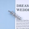 Allereya Crystal Wedding Hairpins Rhinestone Hair Pins Barrette Silver CZ