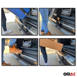 OMAC Rear Bumper Sill Cover for Mercedes GLC Class X253 2016-2022 S.Steel Brushed