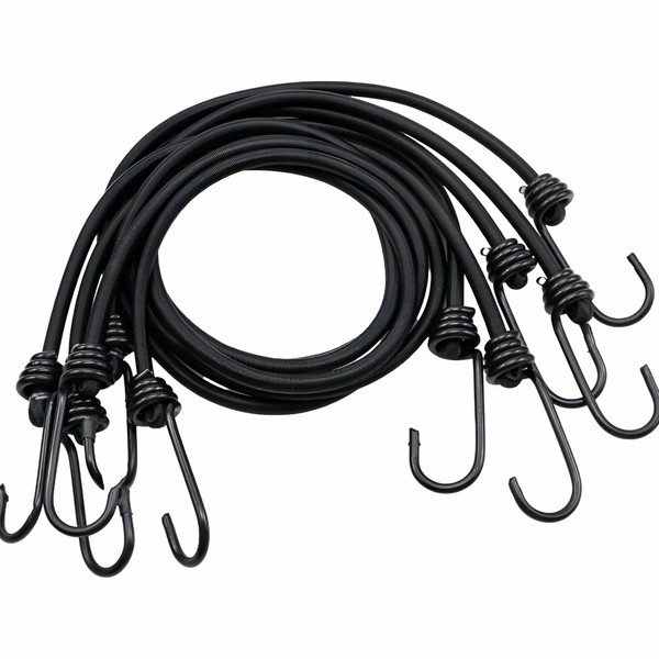 15 Pcs 18 inch Mini Bungee Cords with Hooks, Short