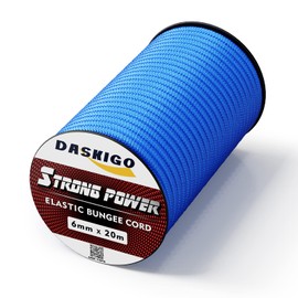 Bungee Cord Elastic Shock Cord, 6mm x 20M Light Blue