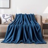 DISSA Fleece Blanket Queen Size – 90x90, Blue - Soft,