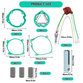 Glow Plug Auxiliary Heater, Pack of 9 Glow Plug Diesel Auxiliary Heater, Auxiliary Heater, Ceramic Pin Glow Plug Kit, Parking Heater, Car, Truck, Compatible with 12 V, 2 KW, 5 kW, 8 kW Au