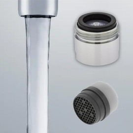 Neoperl Tom Thumb Clear Small Size Faucet Aerator PCA Perlator Laminar Flow Stream Male/Female Bathroom Housing/Washer/Insert (Blue 1.0 GPM, Male)