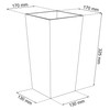 S size White URBI 32 cm tall plastic flower pot