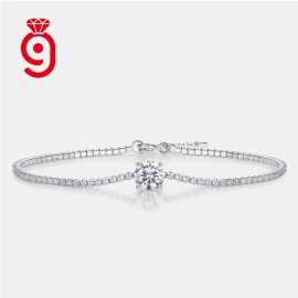 RTS Fine Jewelry Moissanite Tennis Bracelets 925 Sterling Silver VVS Moissanite Diamond Iced Out Link Women Chain BraceletColor: White, Length: 21cm