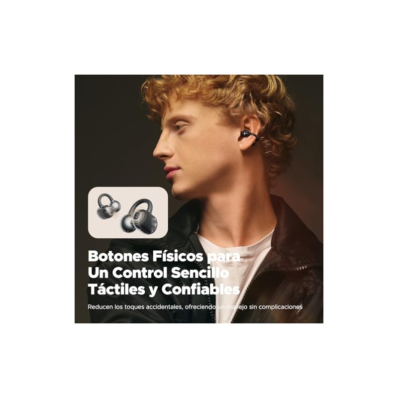 SoundPEATS Pop Clip Audífonos Inalámbricos de Oído Abierto Bluetooth 5.4
