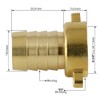 fittingteile Hose Nozzle with Wing Union Nut, Flat Sealing Brass