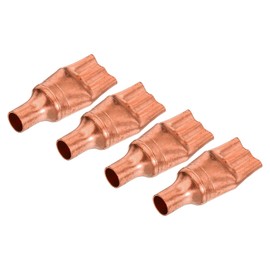 MECCANIXITY Refrigeration Capillary Tube Filters Liquid Separator 9.52mm to 3mm 3 Way Flat Copper Fitting for Air Conditioner Refrigerator HVAC Freezer Pack of 4