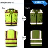 SKSAFETY 10 Pockets Professional Safety Vest, Class 2 High Visibility