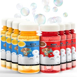 4x Dogs Toys for Dog Bubbles PEANUT BUTTER and BEEF Meat Blowing Bubbles for Dogs Gifts Safe SCENTED OIL Interactive Dog Toys for Boredom Puppy Toys Outdoor (240ml (Pack of 4), Beef & Peanut Butter)