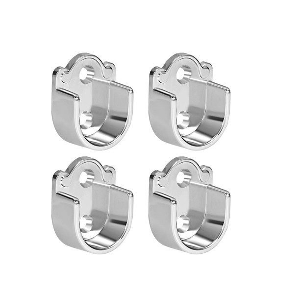 sourcing map 4pcs Zinc Alloy Wardrobe Closet Rod Bracket, Shower